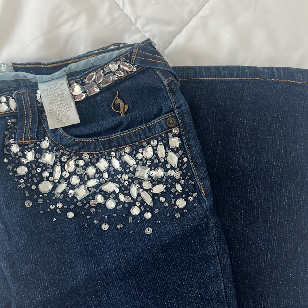 Baby phat Swarovski Crystal low rise jeans - Picture 2 of 3